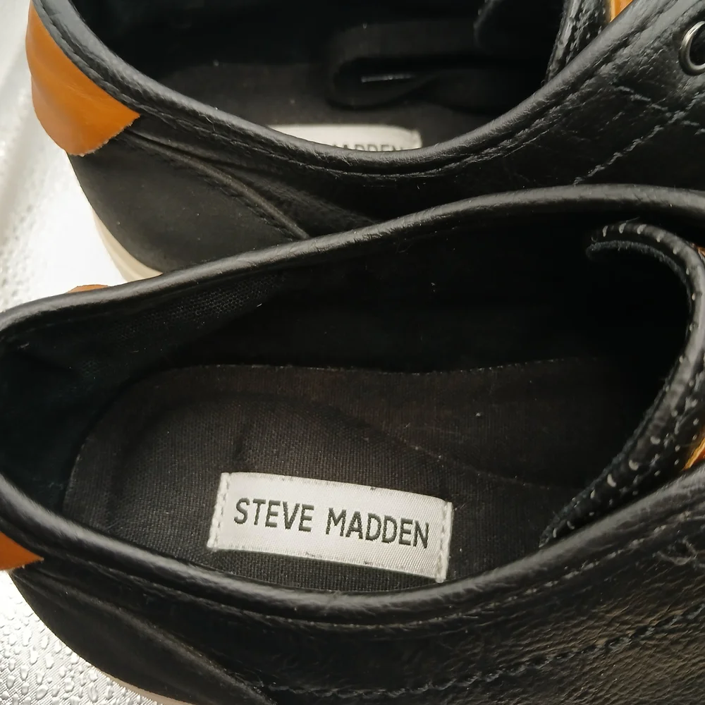 Steve Madden Black Flyerz Fashion Sneakers Lace Up Men's Size 10.5
